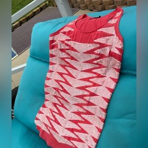 Art&CO. Summer lined sequin chiffon dress!